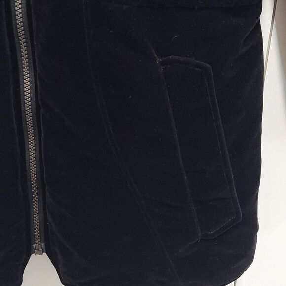 NILS Vintage 90s Retro Black Ski Jacket Reversible Velvet Size 12 - Picture 8 of 12